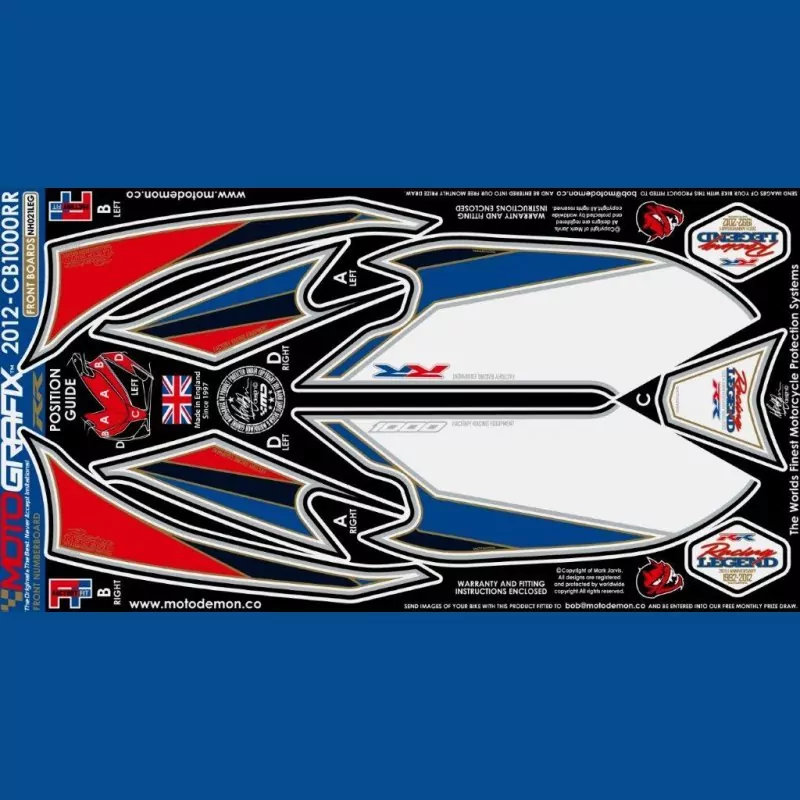 Motografix Steinschlagschutz vorn Honda CBR 1000 RR 2012-2016 NH021LEG