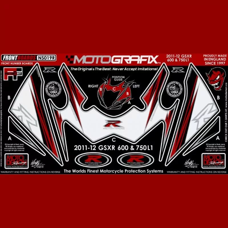 Motografix Steinschlagschutz vorn Suzuki GSX-R 600 / 750 2011- NS019R