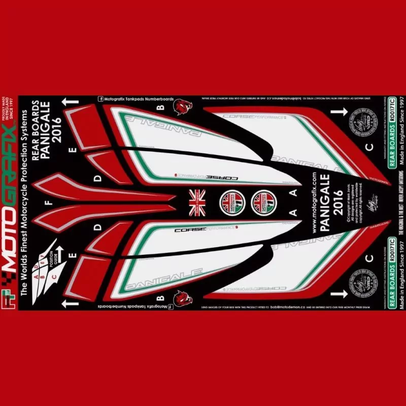 Motografix Steinschlagschutz hinten Ducati 959 / 1299 Panigale RD017TC