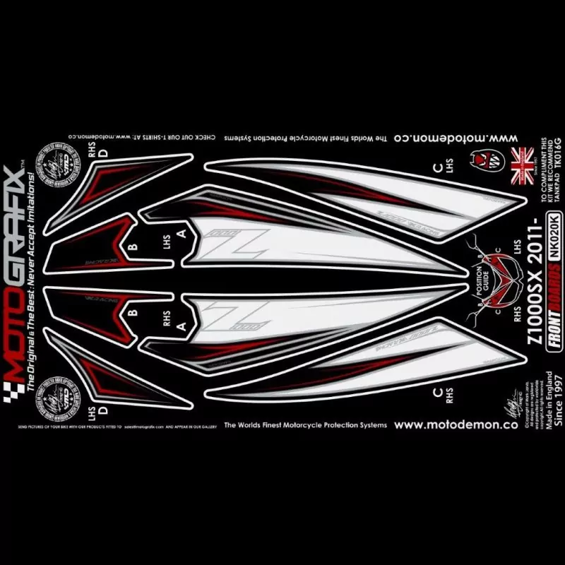 Motografix Steinschlagschutz vorn Kawasaki Z 1000 SX 2011-2013 NK020K