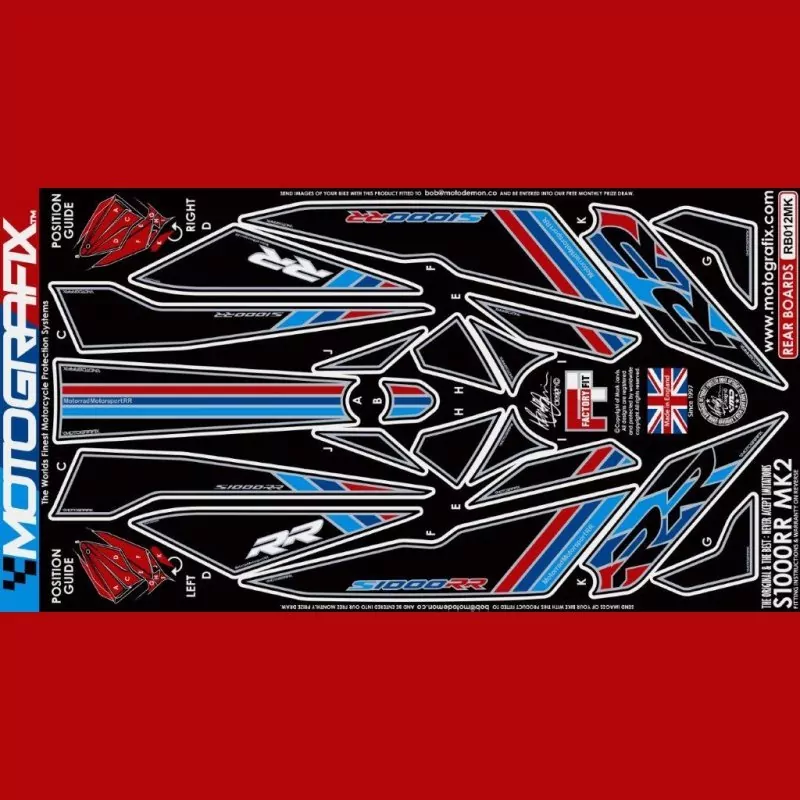 Motografix Steinschlagschutz hinten BMW S 1000 RR 2015-2016 RB012MK