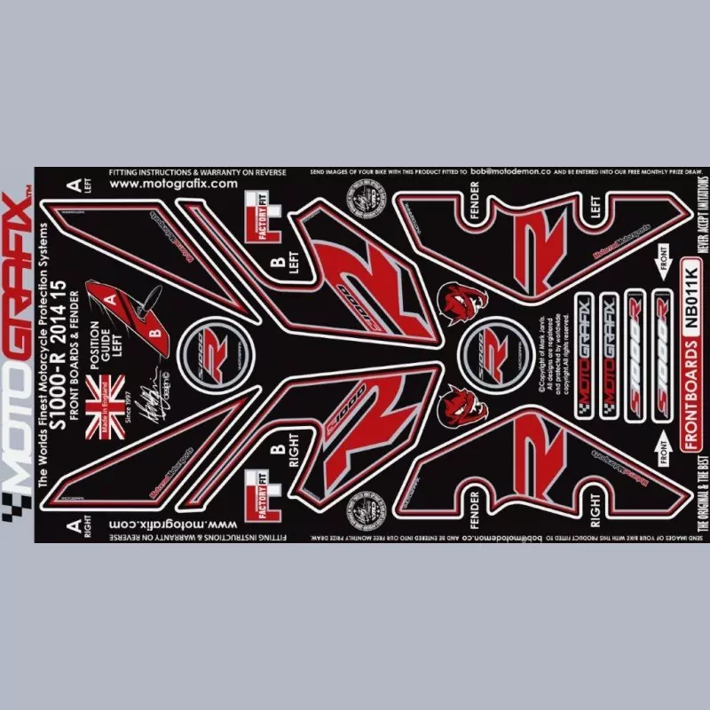 Motografix Steinschlagschutz vorn BMW S 1000 R 2014-2016 NB011K