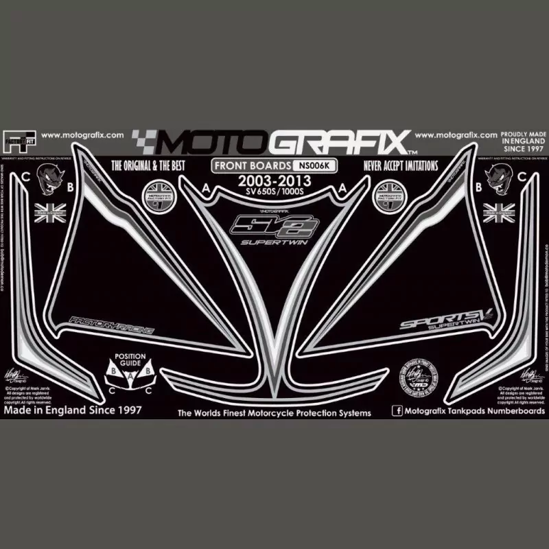 Motografix Steinschlagschutz vorn Suzuki SV 650 / 1000 NS006K 2003-2013