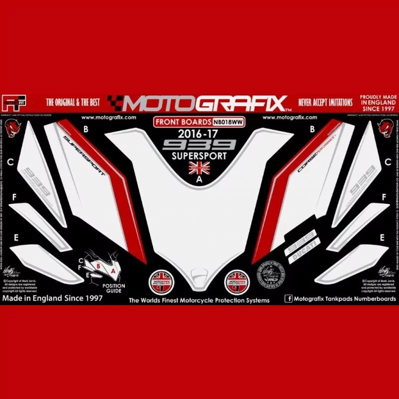Motografix Steinschlagschutz vorn Ducati Supersport 939 2017- ND018WW