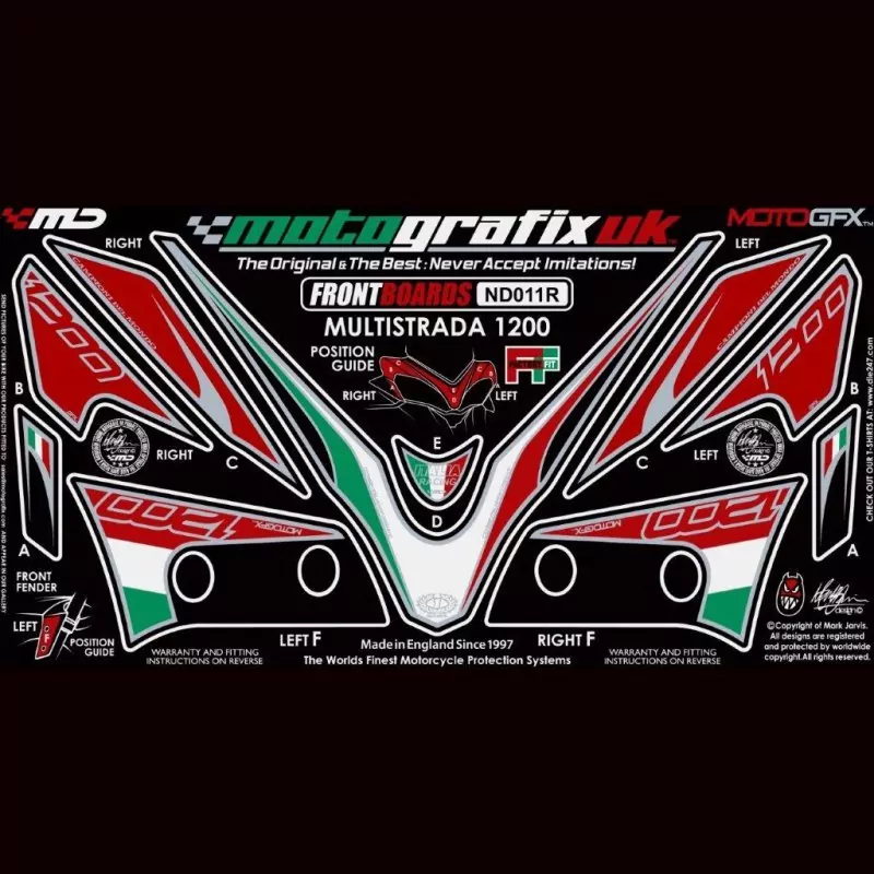 Motografix Steinschlagschutz vorn Ducati Multistrada 1200 2010-2014 ND011R