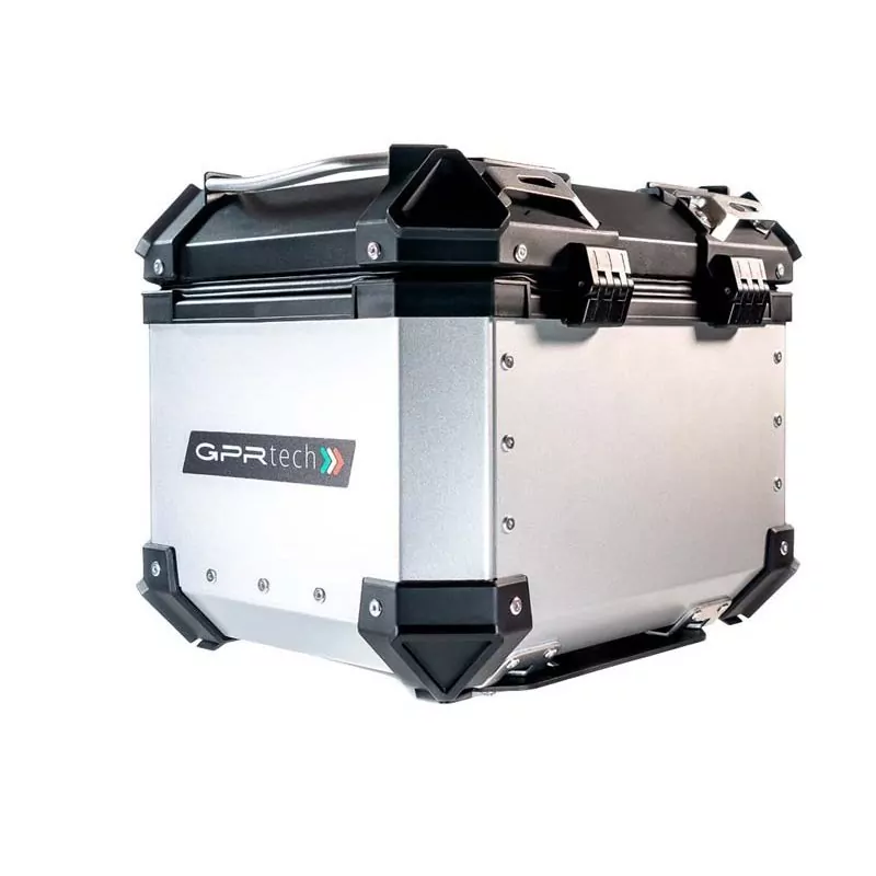 Topcase GPR TECH kompatibel mit Zontes E 350 2023/2024 TOPCASE ALPI-TECH 26 LT SILBER Topcase aus Aluminium, Inklusive Stahlplat