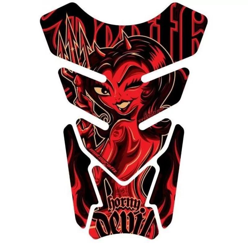Motografix Horny Devil Red 3D Gel Tank Pad Protector ST074R