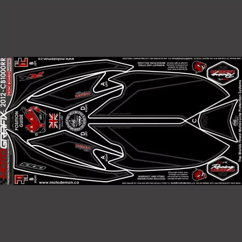 Motografix Steinschlagschutz vorn Honda CBR 1000 RR 2012-2016 NH021KK