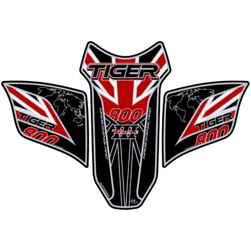 Motografix Triumph Tiger 800 3D Gel Tank Pad Protector TT031KRUJ
