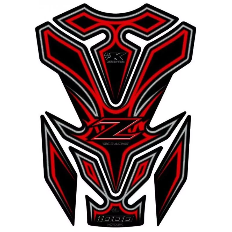 Motografix Kawasaki Z 1000 SX Black / Red 3D Gel Tank Pad Protector TK016R