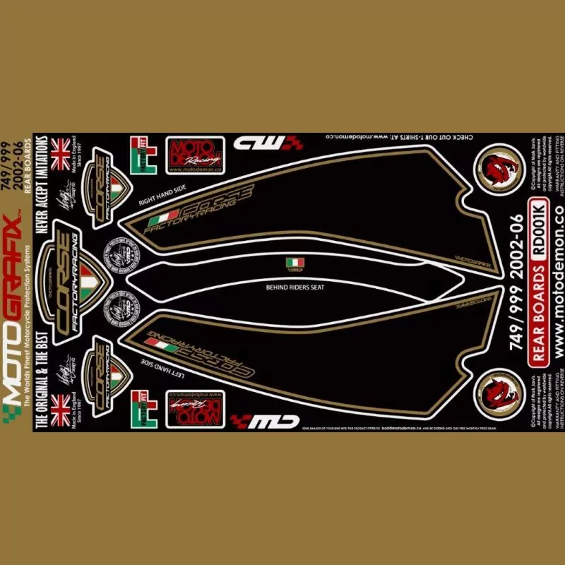 Motografix Steinschlagschutz hinten Ducati 749 / 999 RD001K