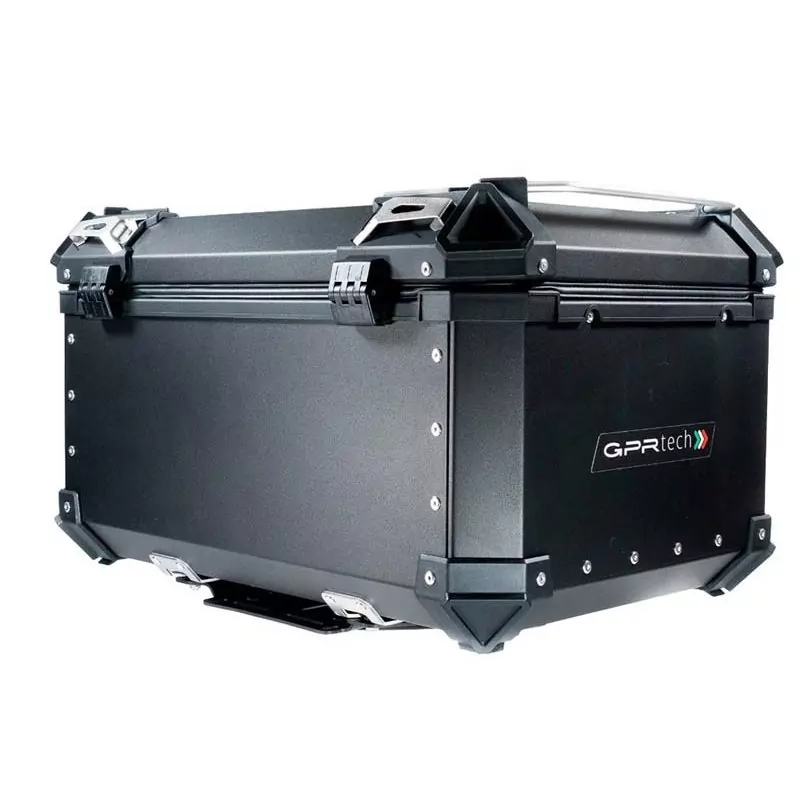 Topcase GPR TECH kompatibel mit Zontes 350 T2 ADV 2022/2023 e5 TOPCASE ALPI-TECH 55 LT SCHWARZ Topcase aus Aluminium, schwarze F