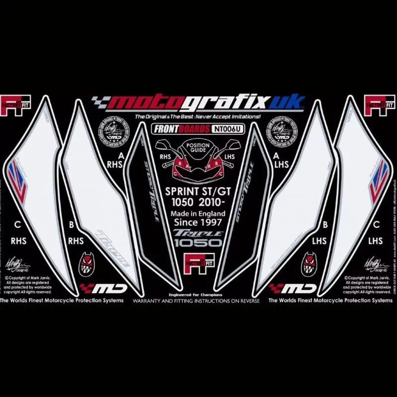 Motografix Steinschlagschutz vorn Triumph Sprint GT 2010- NT006U