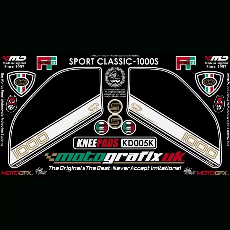 Motografix Tankschutz Knie Pads Ducati Sport Classic 1000 / S KD005K