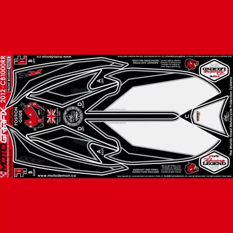 Motografix Steinschlagschutz vorn Honda CBR 1000 RR 2012-2016 NH021K