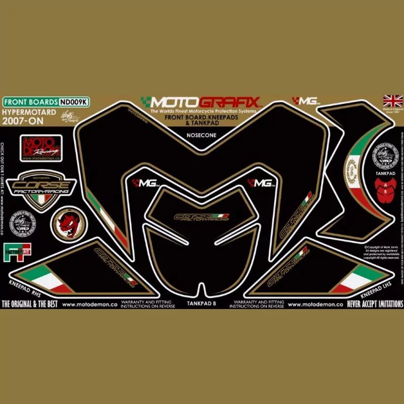 Motografix Steinschlagschutz Set Ducati Hypermatard 1100 2007- ND009K