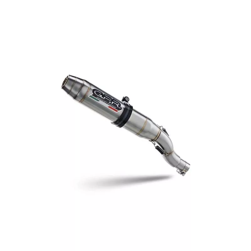 Fantic Motor XMF 125 2021-2023, Deeptone Inox, Homologated legal slip-on exhaust including removable db killer, link pipe and