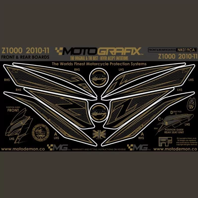 Motografix Steinschlagschutz Set Kawasaki Z 1000 2010-2013 NK019CA