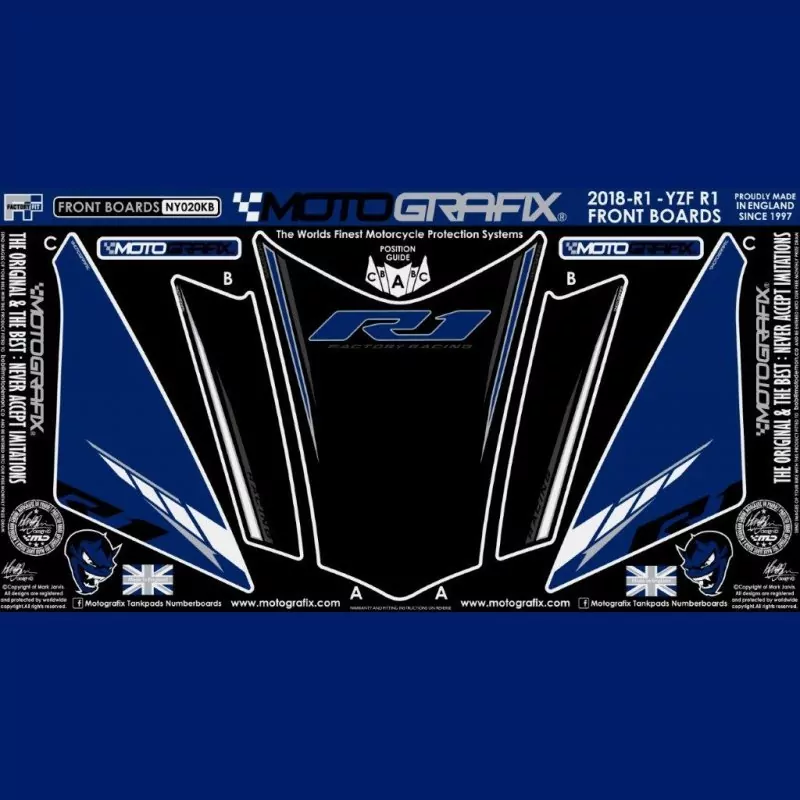 Motografix Steinschlagschutz vorn Yamaha YZF R1 2018- NY020KB