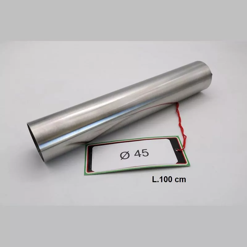 GPR Auspuff Cafè Racer Accessorio - Tubo Inox D. 45mm X 1mm L.1000mm Inox Tube Aisi 304 Tig L.100cm D.45mm x 1mm  Accessorio - A
