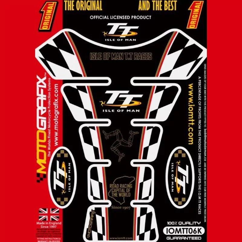Motografix Isle Of Man TT Races Official Licensed 3D Gel Tank Pad Protector IOMTT06K