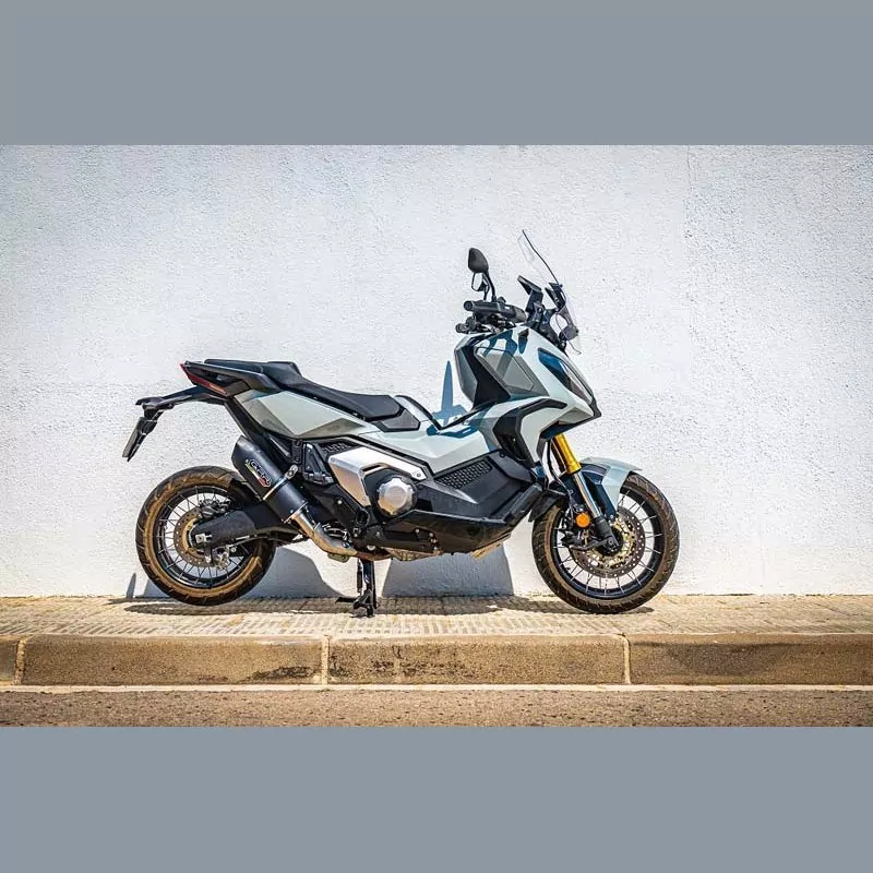 Honda X-Adv 750 2021-2023, Furore Evo4 Nero, Homologated legal slip-on exhaust including removable db killer and link pipe
