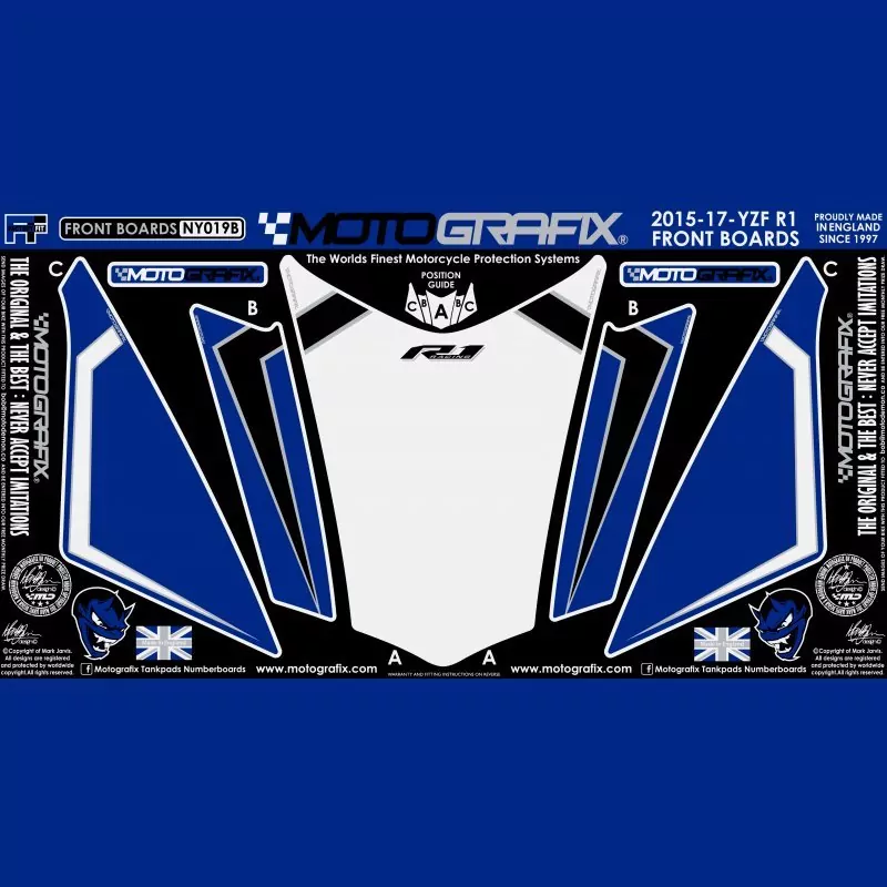 Motografix Steinschlagschutz vorn Yamaha YZF R1 2015-2017 NY019B