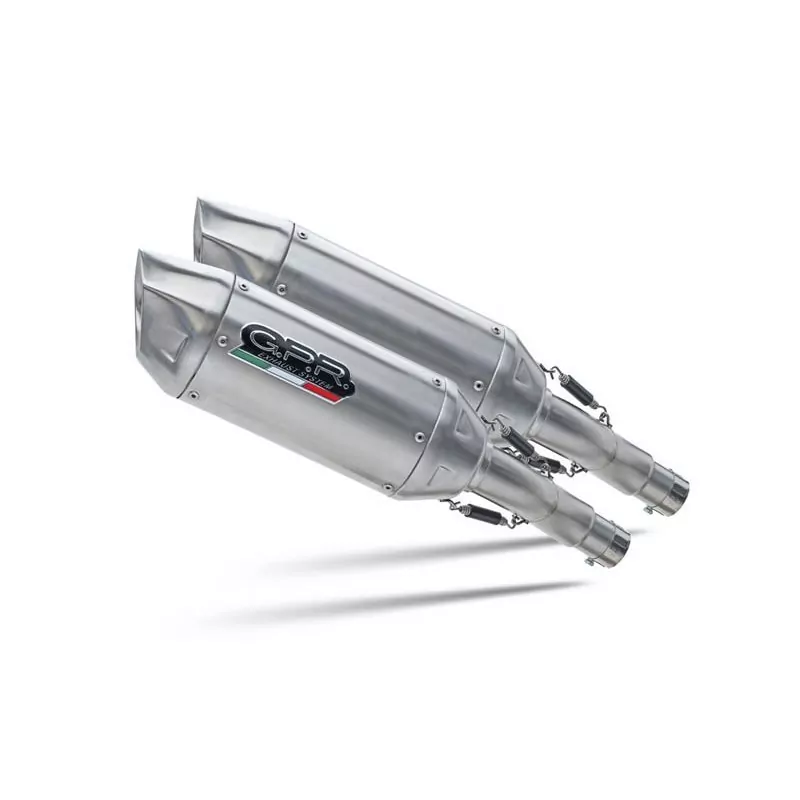 GPR Exhaust für Ducati Multistrada 1100 2007-2009, Furore-X Inox, Dual Homologated legal slip-on exhaust including removable db