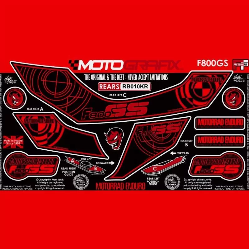 Motografix Steinschlagschutz hinten BMW F800 GS 2008-2012 RB010KR