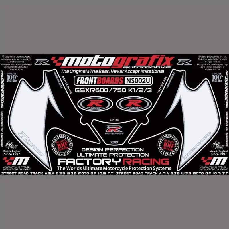 Motografix Steinschlagschutz vorn Suzuki GSX-R 750 2001-2003 NS002U