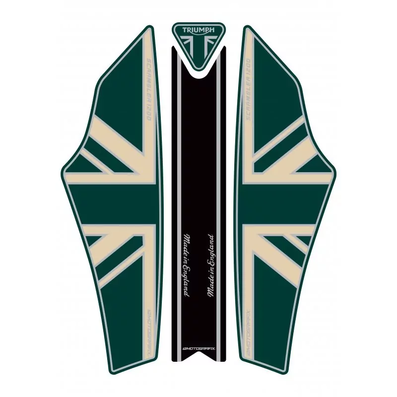 Triumph 2019 - 2021 SCRAMBLER 1200 3D Gel Motografix Tank Pad Protector TT046G