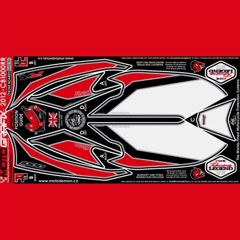 Motografix Steinschlagschutz vorn Honda CBR 1000 RR 2012-2016 NH021RK