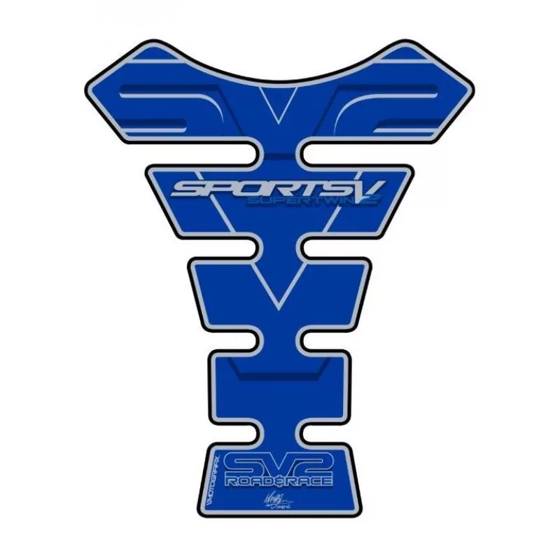 Motografix Suzuki SV 650 1000 Sports V2 Blue 3D Gel Tank Pad Protector TS015B
