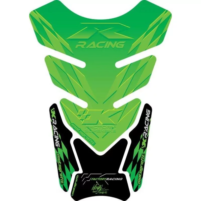 Motografix Kawasaki ZX- 6 / 7 / 10 R 3D Gel Quad Tank Pad Protector TK008G