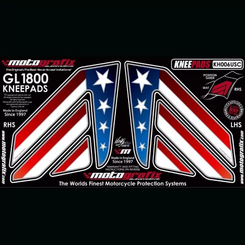 Motografix Tankschutz Knie Pads Honda GL1800 KH006USC