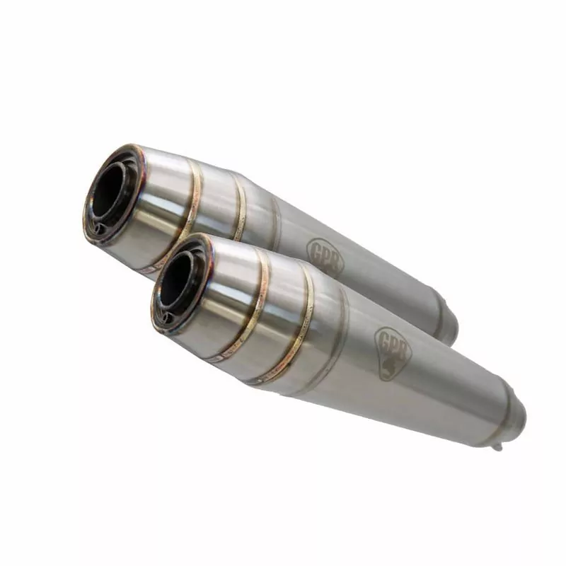 GPR Auspuff Bmw K 75 Metropolitan 1985/1997 Double Universal Homologated Auspuff mitout Verbindungsrohrs  Deeptone Inox Cafè Racer K