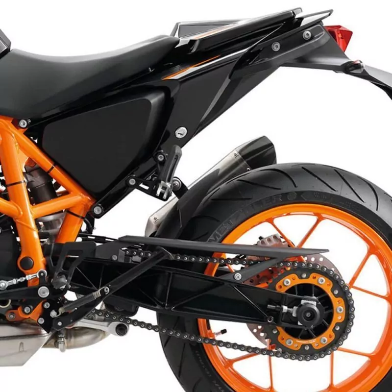 Pyramid Hinterradabdeckung Verlängerung Schwarz Matt KTM Duke 690 / 690 R 2012-
