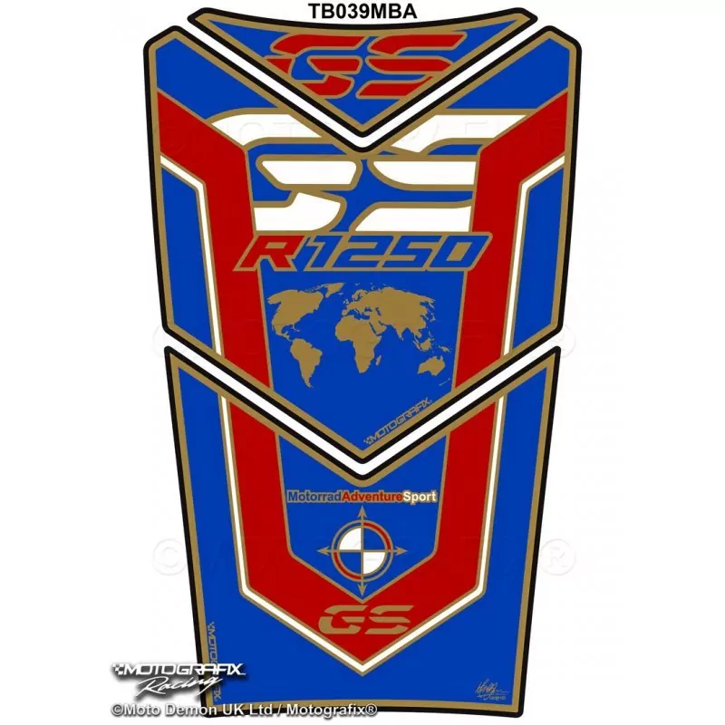 BMW R 1250 GS Adventure Motografix 3D Gel Tank Pad Protector TB039MBA