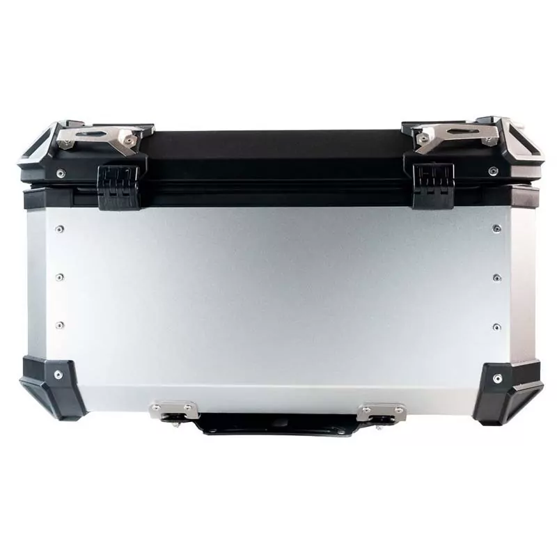 Topcase GPR TECH kompatibel mit Zontes 350 T2 ADV 2022/2023 e5 TOPCASE ALPI-TECH 55 LT SILBER Topcase aus Aluminium, silberfarbe