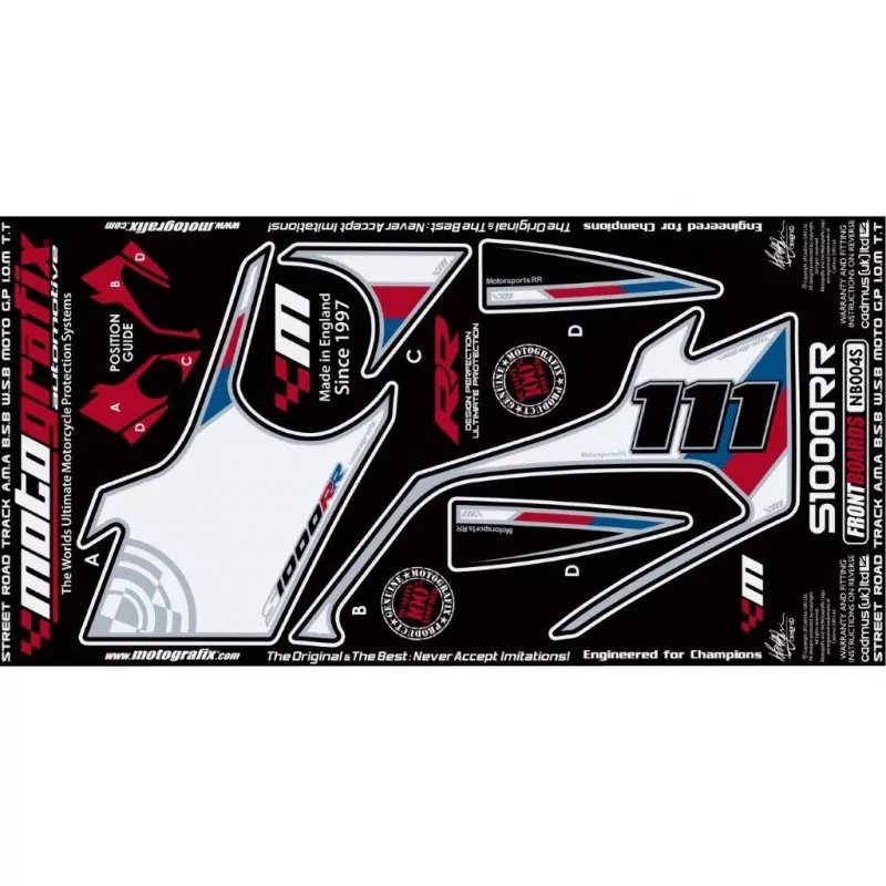 Motografix Steinschlagschutz vorn BMW S 1000 RR 2009-2011 NB004S