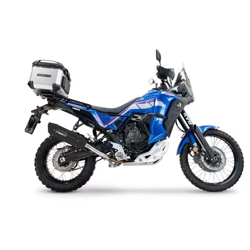 GPR Exhaust für Yamaha Tenere 700 2021-2024, Furore-X Titanio Nero, Homologated legal slip-on exhaust including removable db kil