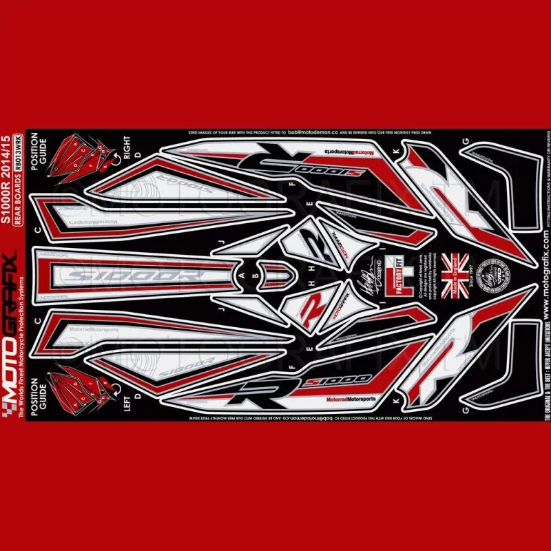 Motografix Steinschlagschutz hinten BMW S 1000 R 2014-2016 RB013WRK