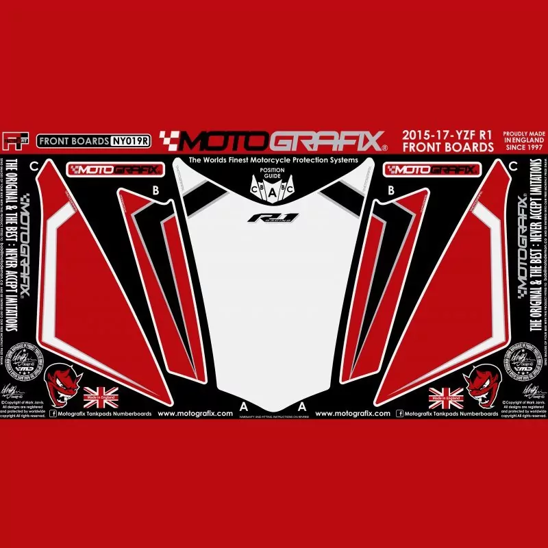 Motografix Steinschlagschutz vorn Yamaha YZF R1 2015-2017 NY019R
