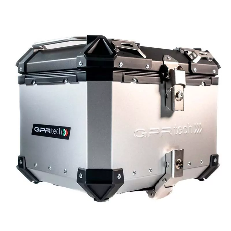 Topcase GPR TECH kompatibel mit Zontes E 350 2023/2024 TOPCASE ALPI-TECH 45 LT. SILBER Topcase aus Aluminium, Inklusive Stahlpla