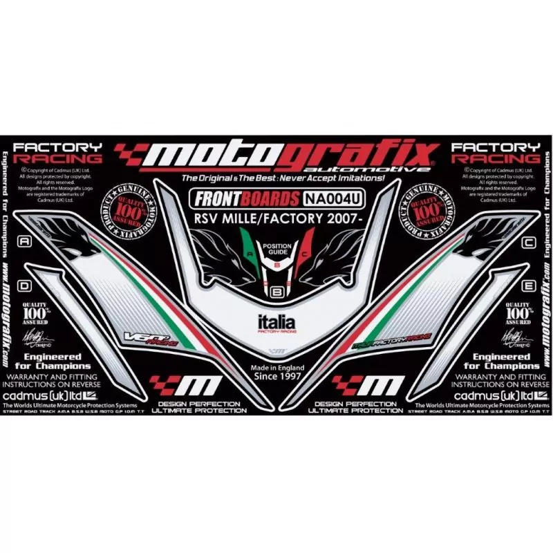Motografix Steinschlagschutz vorn Aprilia RSV 1000 R / Factory 2007-2008 NA004U