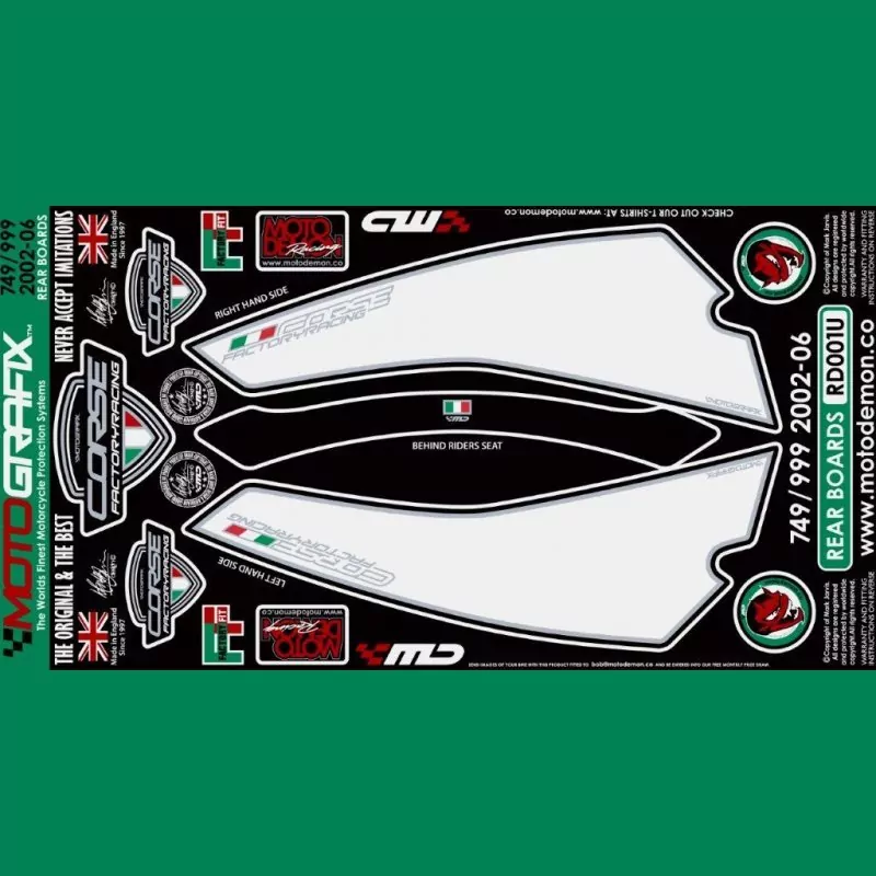 Motografix Steinschlagschutz hinten Ducati 749 / 999 RD001U