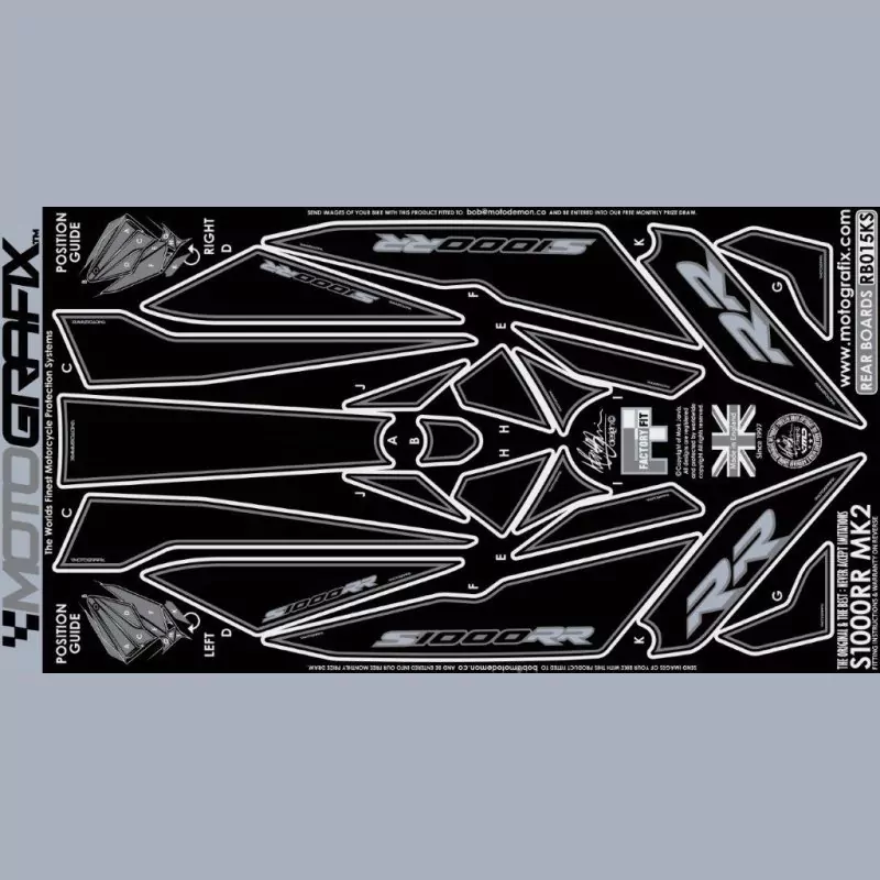 Motografix Steinschlagschutz hinten BMW S 1000 RR 2017-2018 RB015KS