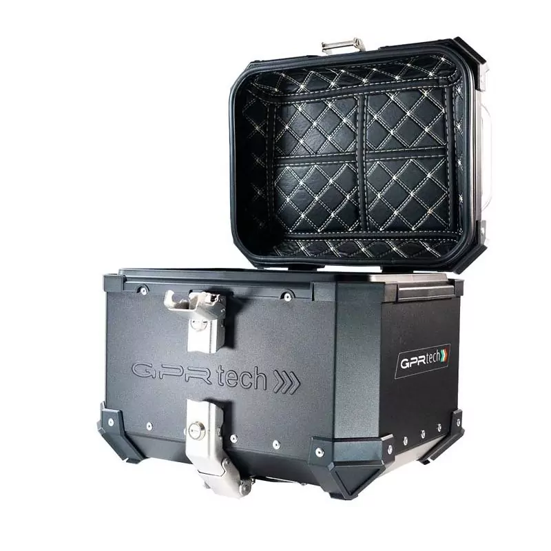 Topcase GPR TECH kompatibel mit Voge Valico 300 Rally 2022/2023 e5 TOPCASE ALPI-TECH 26 LT SCHWARZ Topcase aus Aluminium, schwar