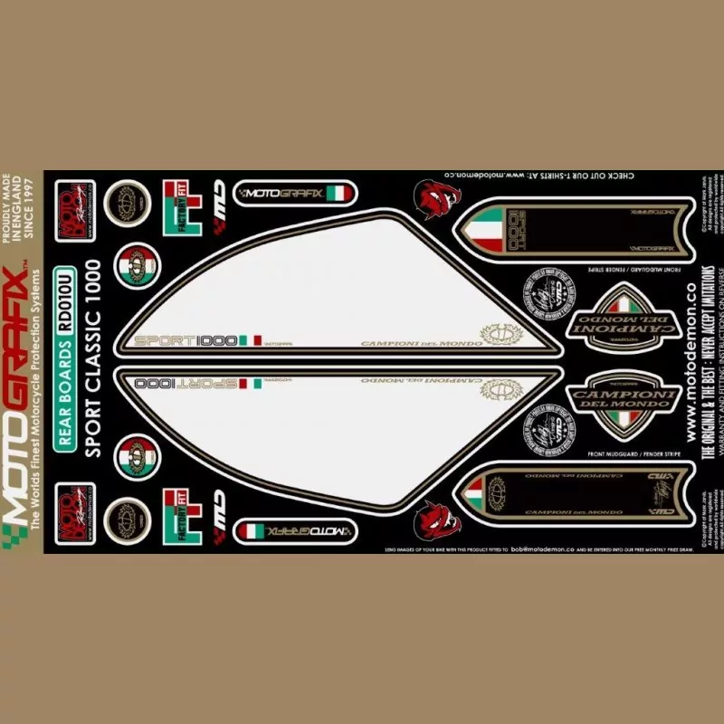 Motografix Steinschlagschutz hinten Ducati Sport Classic 1000 S RD010U