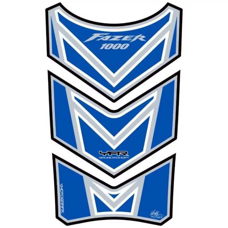 Motografix Yamaha Fazer 1000 3D Gel Tank Pad Blue Protector TY028B